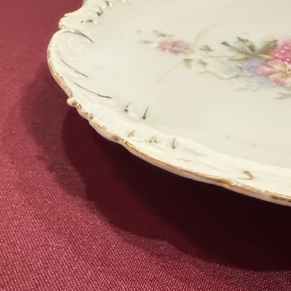 Vintage Floral Pink and White 8” Plate - Bavarian Porcelain - Picture 12 of 14